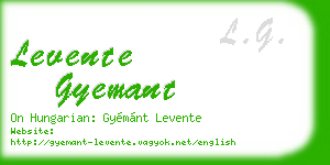 levente gyemant business card