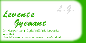 levente gyemant business card